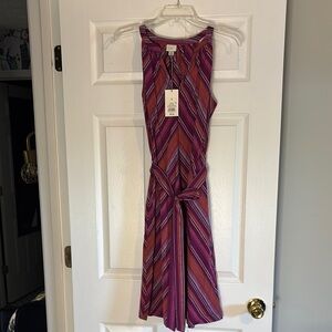A New Day Vibrant Purple and Orange Midi Dress New With Tags